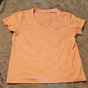 Under Armour Orange Fitted Short Sleeve T-Shirt